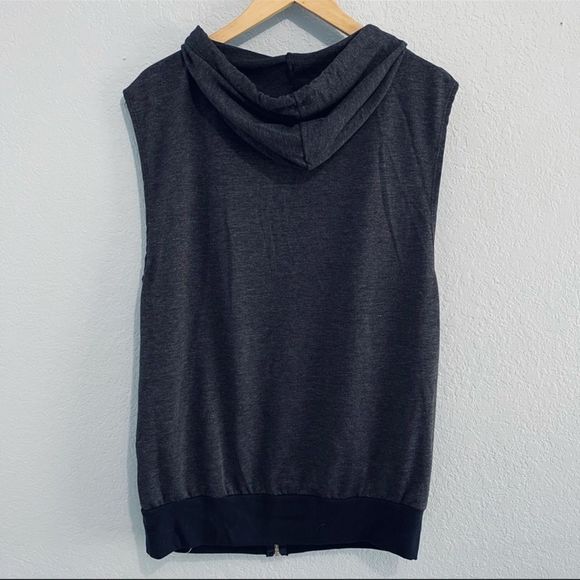 NWOT Over the Limit Sleeveless Hoodie Charcoal Gray Mens L - Picture 5 of 15